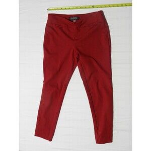 Kasper Women's Pants Red 6P Pull-On Straight-Leg